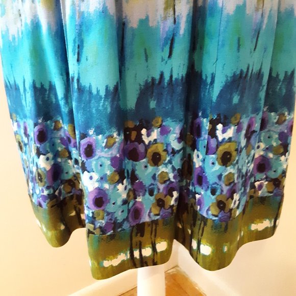 Dress Barn Turquois Blue/Green Dress - Picture 3 of 11